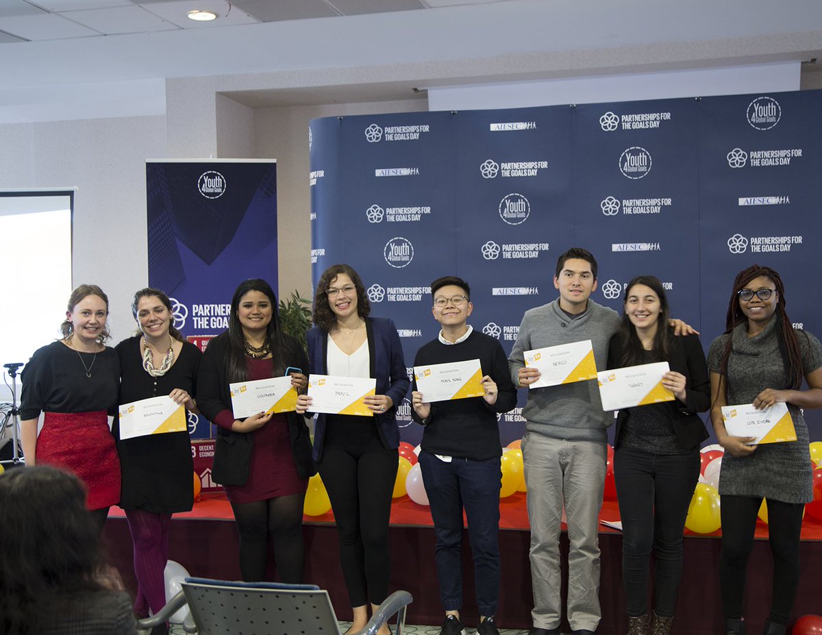 Huge congrats to the entities that were recognized for running #WLL: @AIESECBrasil, @AIESECColombia, AIESEC Cote D'Ivoire, @AIESECHongKong, @AIESECINDONESIA, AIESEC Latvia, @AIESECenMexico, @AIESEC_Nepal, @AIESEC_Thailand, @aiesectogo, @AIESECTurkey! #PartnershipsForTheGoals