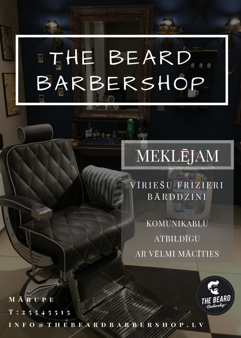 TheBeardBarber's tweet photo. Meklējam kolēģi! #teirdarbs https://t.co/KFT5Rs5Y8W