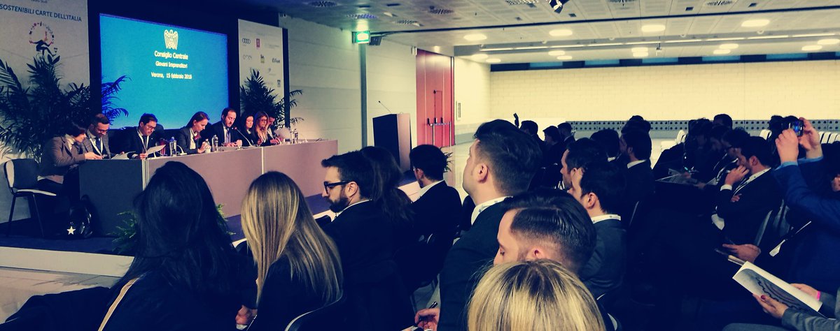 GIConfindustria's tweet photo. Più di 500 Giovani Imprenditori parteciperanno domani alle #Assise2018. Siamo in tanti e vogliamo farci sentire in questo momento fondamentale per il Paese. Il nostro impegno inizia già oggi con la riunione del Consiglio Centrale https://t.co/EEDfV0D8iP