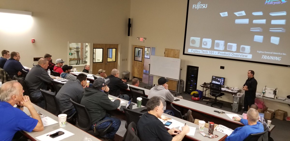 SRGIReps's tweet photo. The new Fujitsu Tech 101 training is great balance of product overview and technical troubleshooting. Great turnout at our state-of-the-art training facility in Raynham, MA. Check our website for upcoming training opportunities https://t.co/jwMozOI4Tv 
#HVAC https://t.co/sh6gwsA2fP