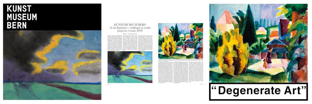 Rivierart's tweet photo. A VOIR JUSQU’AU 4 MARS 2018 - COLLECTION GURLITT, ÉTAT DES LIEUX « L’ART DÉGÉNÉRÉ » - CONFISQUÉ ET VENDU
Le Kunstmuseum Bern présente près de 160 œuvres dont la plupart furent saisies dans les musées allemands en tant qu’« art dégénéré ». #kunstmuseumbern @kunstmuseumbern https://t.co/1LBOLGOAQz