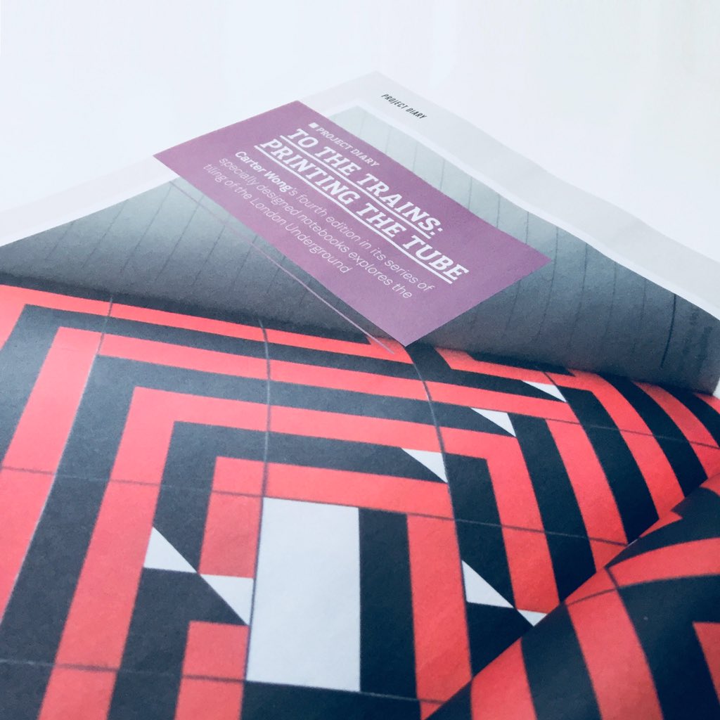 CarterWong_LDN's tweet photo. We’re featured in this months @ComputerArts! A lovely 6 page piece for our #ToTheTrains collaboration with @print_at_boss for @Noted_Notebook 

#graphicdesign #computerarts #inthenews #editorial https://t.co/P6RGP9dQnV