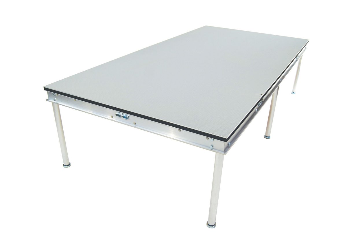 QuikStageMN's tweet photo. Grey Polyvinyl Stage Decks. 4' x 8' standard decks with polyvinyl quad ripple deck surface weigh approximately 107 pounds each. One of the lightest in the industry. #stage #portablestaging #portablestage #churchplanting #event #venue #stagedecks #wedding #winery #staging https://t.co/JQrzuXsz6M