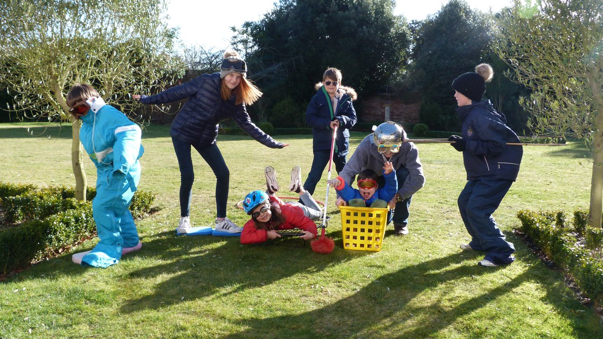 #bbcolympics Cousins re-enacting winter Olympic fun in Suffolk - Go Team GB!