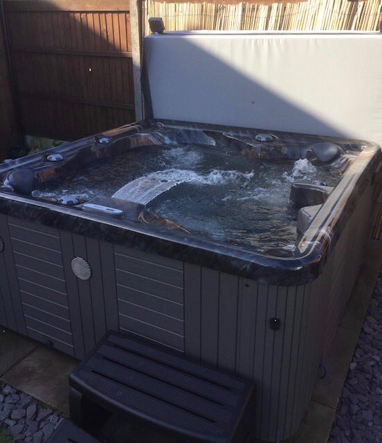 completespas's tweet photo. Installed by our team today. The Broadway from @marquisspas in Midnight Canyon and Slate. This stunning #americanmade #spa is one of our most popular family spas and we LOVE it! #familyspa #familytime #relax #happy #HappyHotTubbing #hydrotherapy #gardengoals #completespas https://t.co/l2Uz9sbU7B