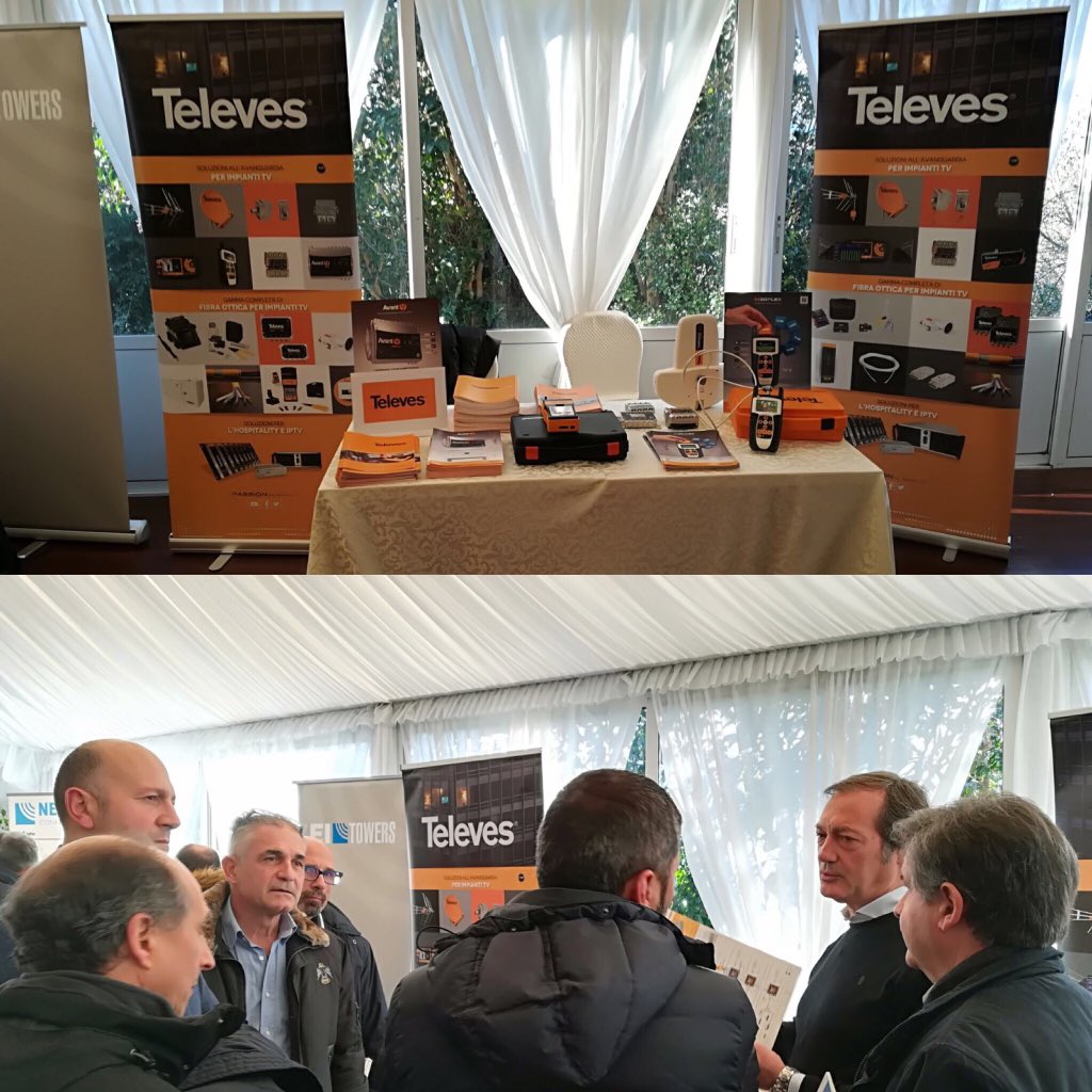 emidev78's tweet photo. 🇮🇹 Catanzaro 15 Febbraio 2018
#Televes presenta all’evento sponsorizzato da #TivùSat le soluzioni #Hospitality(#T0X #IPTV #DigitalSignage),la #DATBOSSTFORCE,le soluzioni #FTTH ,il misuratore di campo #Mosaiq6,#H30Flex e i nuovi multiswitch #dCSS con tecnologia #TFORCE . https://t.co/zMm4mg3Jgb