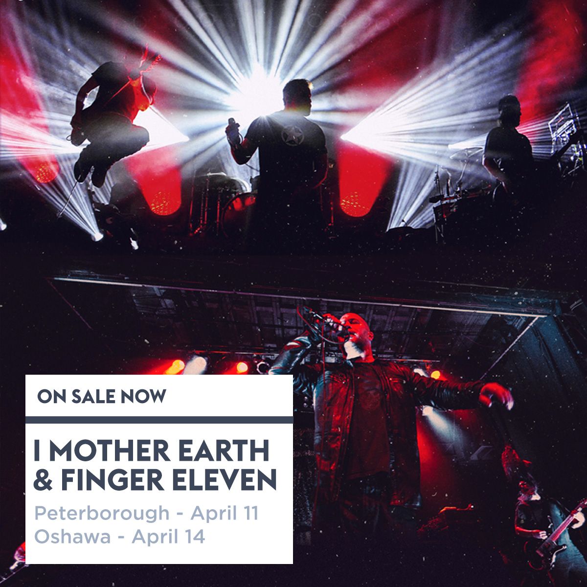 🚨🚨PRE-SALE STARTS NOW🚨🚨

<a href="/IMotherEarth/">I MOTHER EARTH</a> &amp; <a href="/Finger_Eleven/">Finger Eleven</a> at <a href="/VenuePtbo/">VenuePtbo</a> April 11 / <a href="/OshawaMusicHall/">OshawaMusicHall</a> April 14! Tickets available at <a href="/ticketfly/">Ticketfly</a> (Password: IMEXF11) 

Peterborough: buff.ly/2F3TliB
Oshawa: buff.ly/2F5kth4
