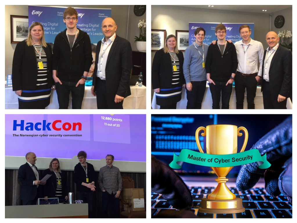 På cyber sikkerhetskonferansen #Hackcon den 15. februar ble Norges råeste sikkerhetsekspert kåret. Vår sikkerhetsdirektør Tore Larsen Orderløkken, Peggy Sandbakken i NorSIS og Kurt Leganger i Digi.no overrakte den gjeve prisen til Simen Linderud fra @Datametrix_AS