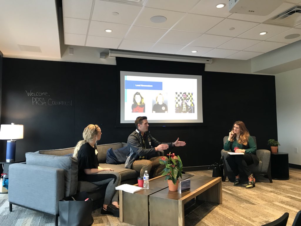 Having breakfast and getting inspired this morning with <a href="/PRSAcentralOhio/">PRSA Central Ohio</a>. Thanks to Morgan and Anne for sharing your passion about #SavetheCrew and <a href="/GoAuntFlow/">Aunt Flow</a>!