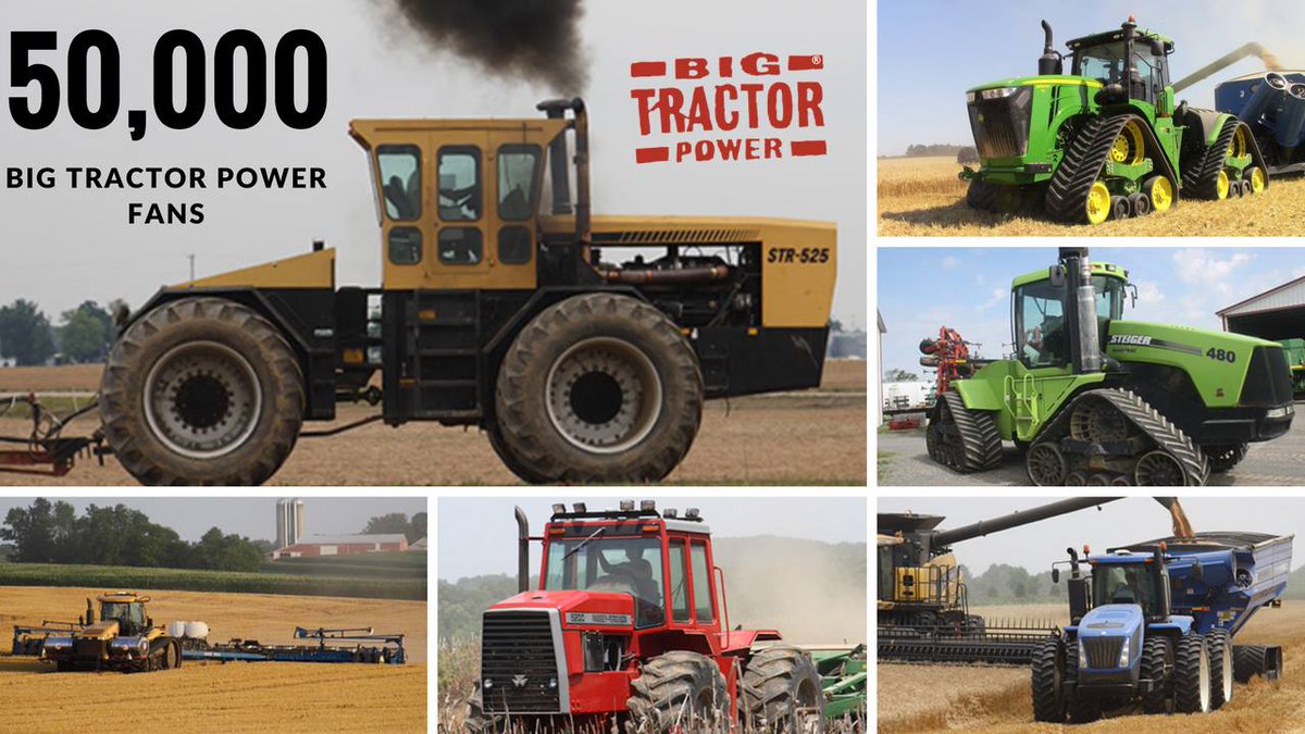 Thank you to all of the fans, viewers and farmers who have helped Big Tractor Power reach 50,000 YouTube fans. Check out Big Tractor Power Youtube's newest video featuring compilation of 4wd tractors at work in the field @ youtube.com/watch?v=AFozrL… #tractor