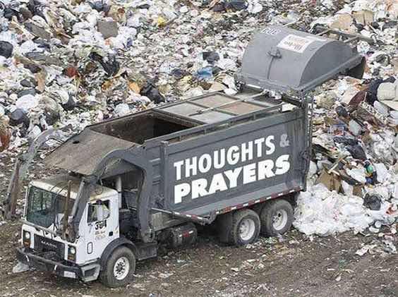 almightygod's tweet image. Another big shipment of #ThoughtAndPrayers arrived in Heaven. Keep 'em coming, they're working great!