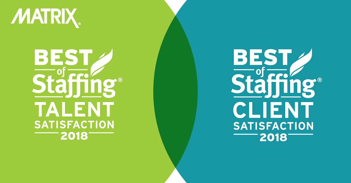 MATRIX_Dallas's tweet photo. We are honored to win Inavero's Best of Staffing Client and Talent awards for the third consecutive year! Read our press release and find out what our clients and consultants are saying about us: https://t.co/avaK7Azrwu https://t.co/lWfCZMlfOR
