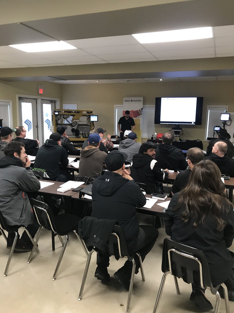 SeedMasterMfg's tweet photo. Well, we had a great day of fun yesterday but we’re back at it today, continuing Dealer Service Training and heading to the #MATE show down south. Stay warm, and see you there! #MATE18 #SeedMasterTech #SeedMasterSupport https://t.co/r3wKDIuCi9