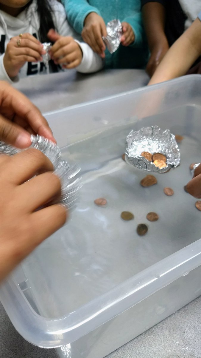What can you make out of a square of aluminum foil? How many pennies will it hold? 30 pennies is our best so far. <a href="/TheaJackson8/">Thea M Jackson-Byers</a> <a href="/Asbury_ParkSD/">Asbury Park Schools</a>
