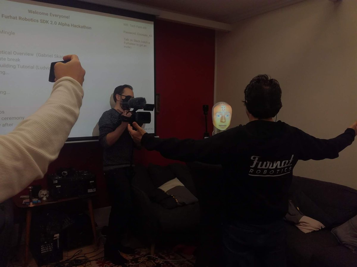 furhatrobotics's tweet image. The #FurhatHackathon continues! Prototyp stepped up with the first demo of the day, showing their awesome skill creation on the new platform #furhatrobotics #FurhatCommunity #AI #socialrobots