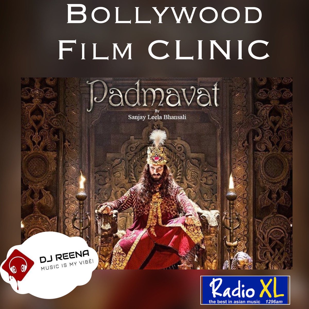 ReenaDiskJockey's tweet photo. Iβll be taking #Padmavat into the Bollywood Film Clinic tonight! Iβm back after 2 weeks! So excited to host tonight & share good vibes with you all β€οΈ#Bollywood #RadioXL #djreena https://t.co/WiuxP1iJrq
