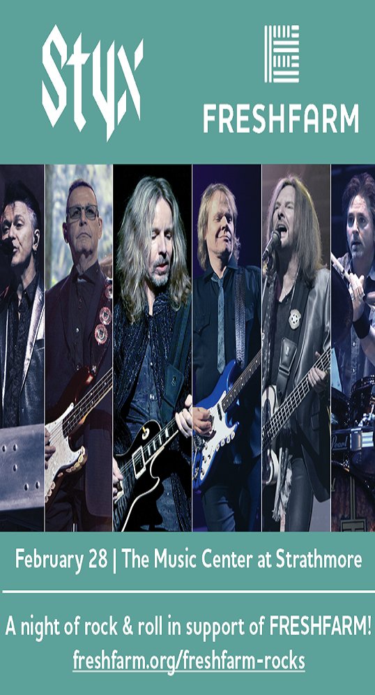 This #Wednesday will shine brighter than the stars forever in you're at the <a href="/STYXtheBand/">Styx</a> / FRESHFARM #fundraiser concert <a href="/strathmore/">Strathmore</a>! #freshfarmrocks
freshfarm.org/freshfarm-rocks