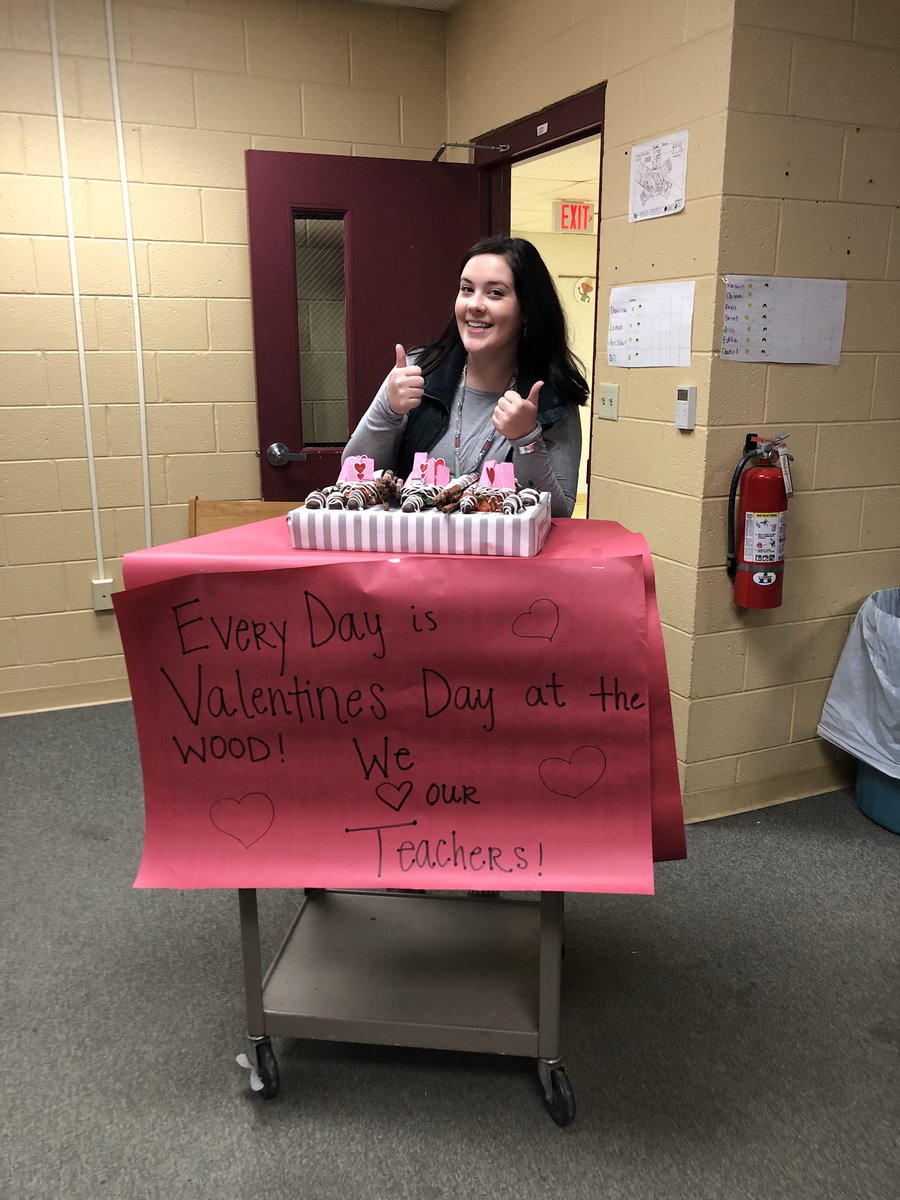NWMS_Cheer_'s tweet photo. Sign says it all!!!! Lots of Love in the Air at the wood! https://t.co/qbK1G0BOvB
