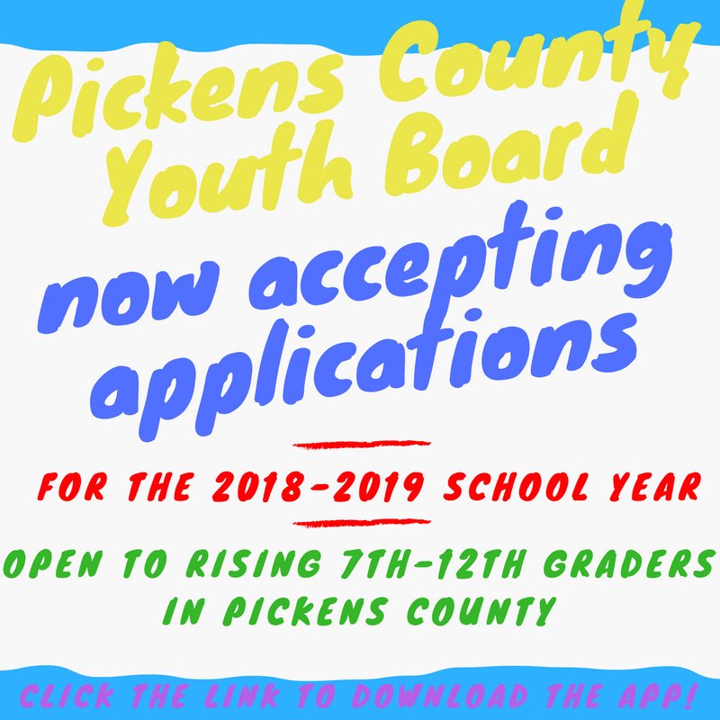 We are now accepting apps for the 18-19 school year! Open to rising 7th-12th graders in <a href="/PickensSchools/">School District of Pickens County</a>. Download the app below! For more info, jgibson@bhspickens.com 

bit.ly/2EIScPq