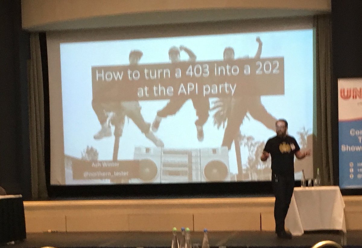 JitGo's tweet photo. Man of the show @northern_tester is up on stage at #TestingShowcaseUNICOM https://t.co/wYmowALbx8