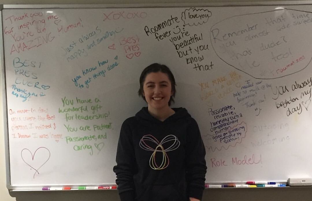 RachelleLeigh3's tweet photo. One year ago today @BresciaUCRes completed a team bonding activity. One student wrote “On move-in day you were the first person I noticed and I knew I was home.” This is why I am a student leader. #bresciauc #beebold #IAmBrescia #westernu #bucrc https://t.co/2Sbsj4SSsO
