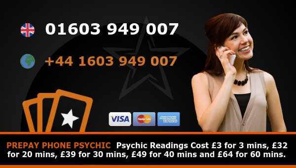 TextTarot's tweet image. Prepay Phone #Psychic Debit/Credit Card  bit.ly/2DXStOU

🇬🇧 01603 949 007 🌍 +44 1603 949 007