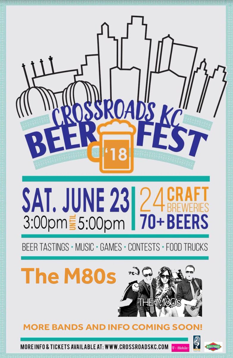 Announcing the 2018 Crossroads KC Beer Fest! Tickets go on sale the Fri Feb 16 at 10am cst.