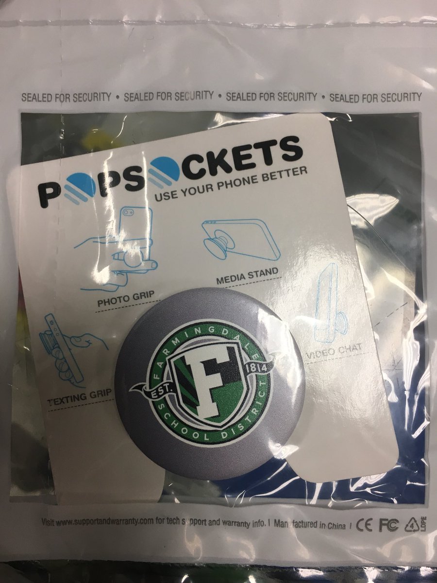 dmcwright730's tweet photo. Farmingdale PopSockets for your phone! Now available at the Green & White Shop at Farmingdale HS. $10.00. Get one before they are gone! #dalernation #wearedalers @FHSDalers https://t.co/iEKKqhrQOd