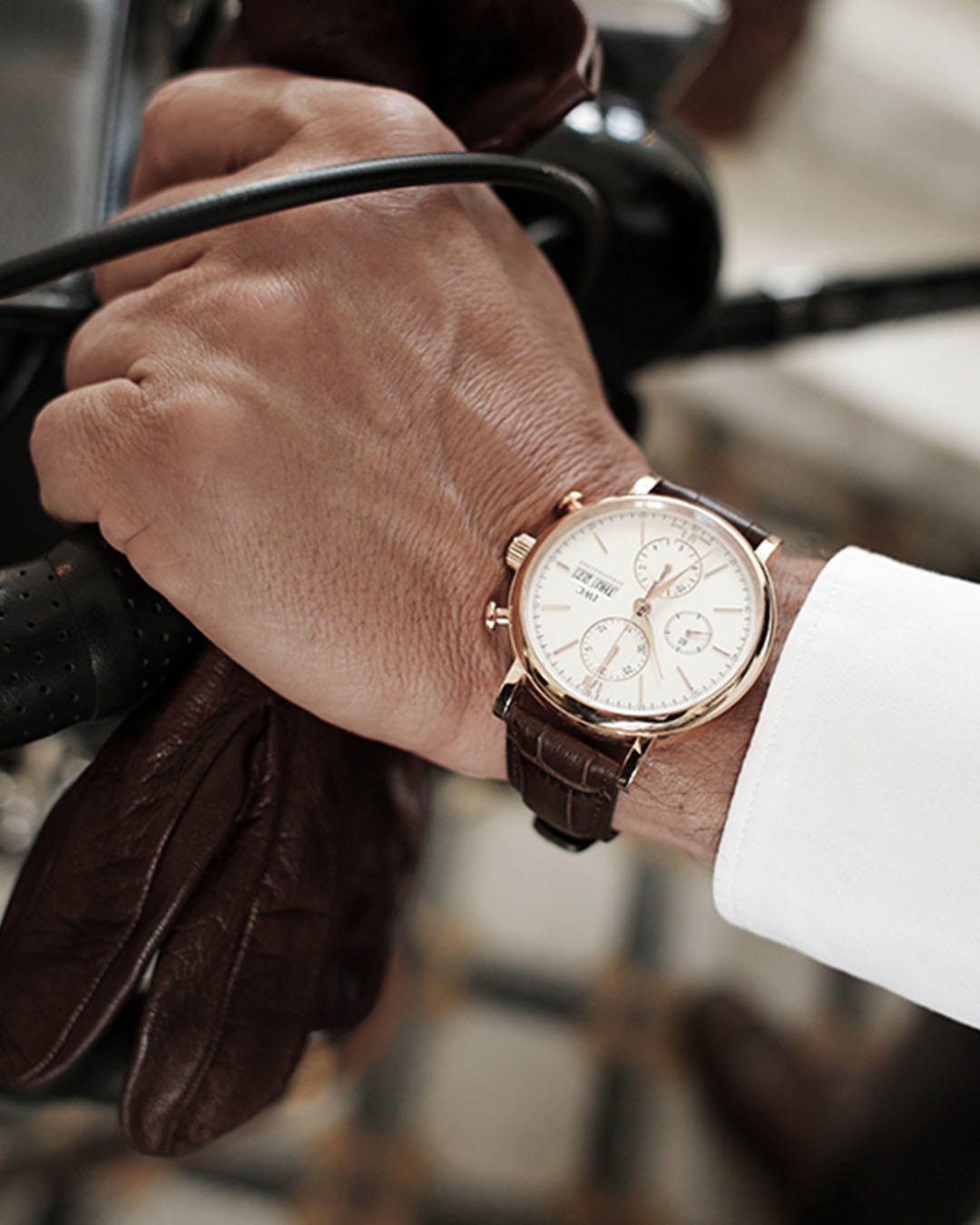 Iwc portofino clearance chronograph rose gold