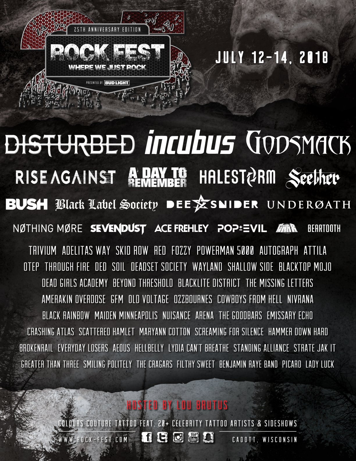 Rock Fest on Twitter: "2018 Rock Fest complete lineup. BOOM! https://t.co/SvVZHJ4Kxl https://t.co/bXlRiaokpl" Twitter