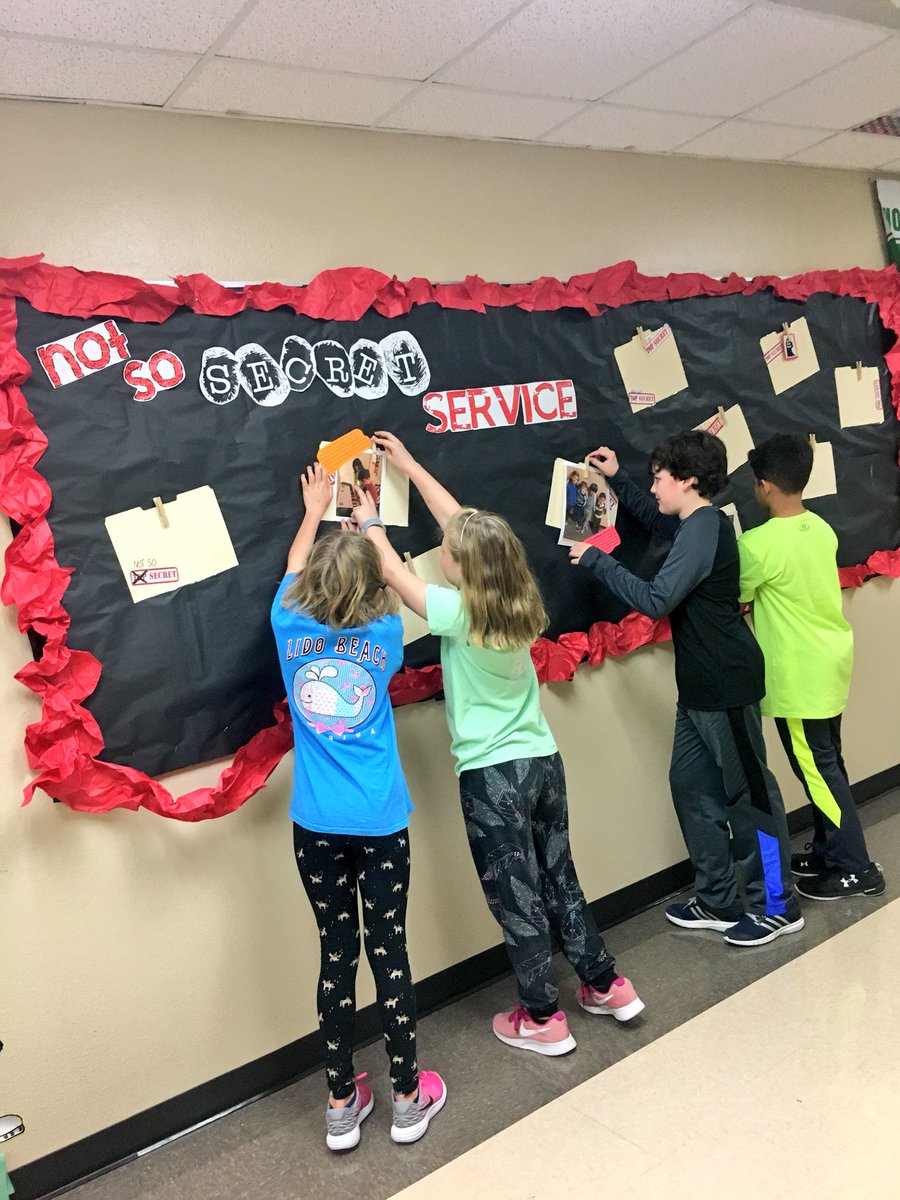 mrs_k_allen's tweet photo. STUCO kiddos helping display acts of community service taking place outside of or walls by fellow Stallions. @saiglingelem #saiglingshines #NotSoSecretService https://t.co/b25B6SIY5A