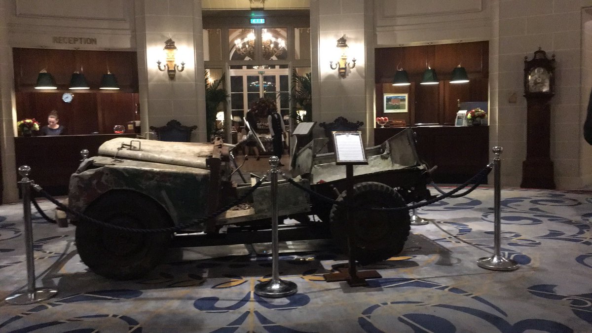 InfluenceComms's tweet photo. Chassis 860001 - the first production @LandRover Series 1 (JUE 477) from 1948 taking pride of place @TheMotoringNews celebrating #LR70 https://t.co/z6v6Cql5Yt