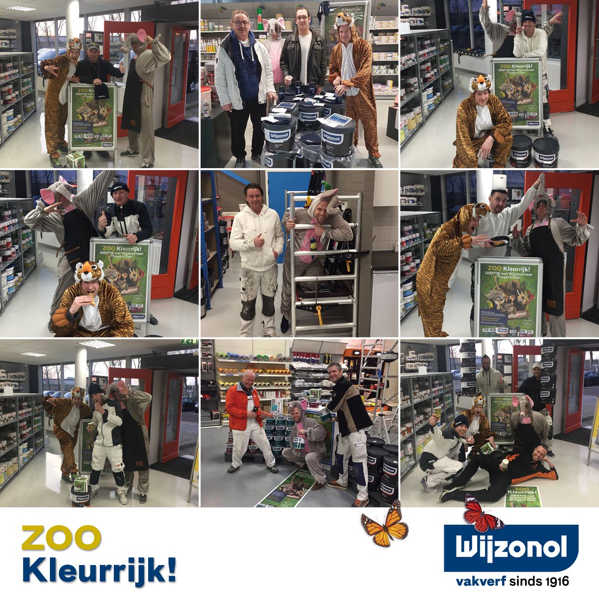Wijzonol's tweet photo. De beestachtige foto's stromen binnen met de onesie actie! Ga beestachtig op de foto met één van de Wijzonol dieren bij de verfgrossier en maak ook kans op een gratis @burgerszoo gezinsjaarabonnement! #ZOOkleurrijk #Wijzonol

https://t.co/QM8NFc8h3N https://t.co/rJsYcbQk3t