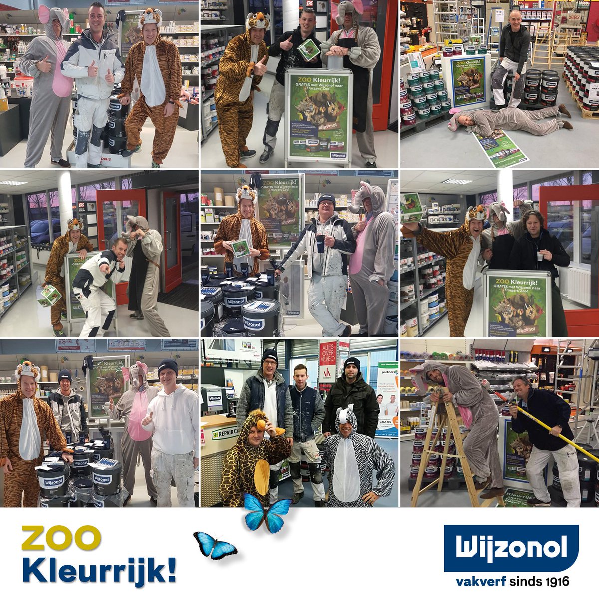 Wijzonol's tweet photo. De beestachtige foto's stromen binnen met de onesie actie! Ga beestachtig op de foto met één van de Wijzonol dieren bij de verfgrossier en maak ook kans op een gratis @burgerszoo gezinsjaarabonnement! #ZOOkleurrijk #Wijzonol

https://t.co/QM8NFc8h3N https://t.co/rJsYcbQk3t