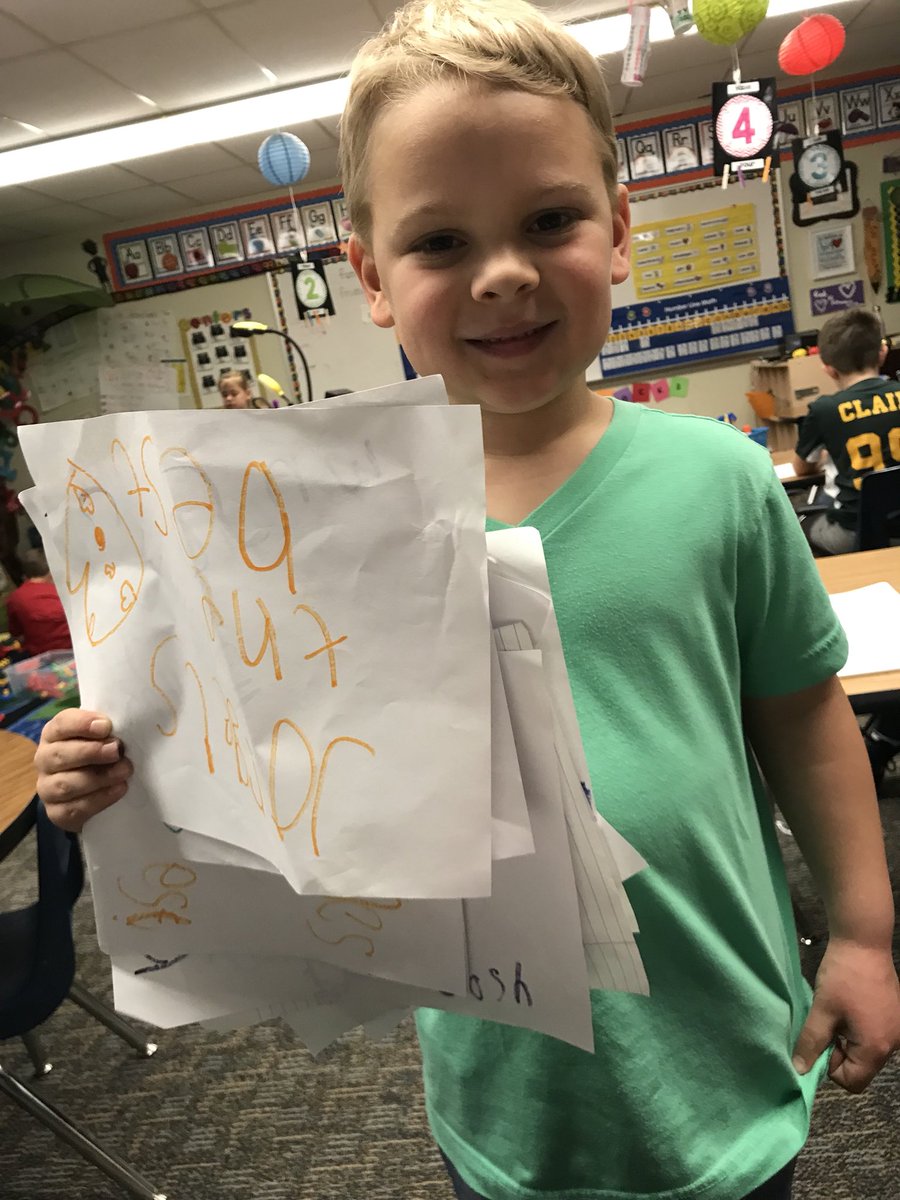 SCEcounselor's tweet photo. This kinder kiddo gets it. He wrote a letter to all 21 other students in his class. 😍 #risdgreatness #oneworldRISD #proudtobeSCE #nationalkindnessweek #OneWorldRISD https://t.co/I94GdotwfZ