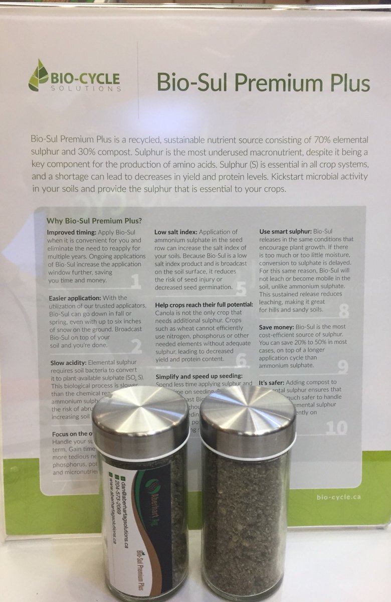 CarlisleLiquid's tweet photo. Stop by @aberhartag booth today during @CropConnect to talk to Jenica &amp; Dan about #BioSulPremiumPlus #BioSulNation #CropConnect18 #LetsGetGrowing18 #ElementalSulphur https://t.co/IynoFLpCFH