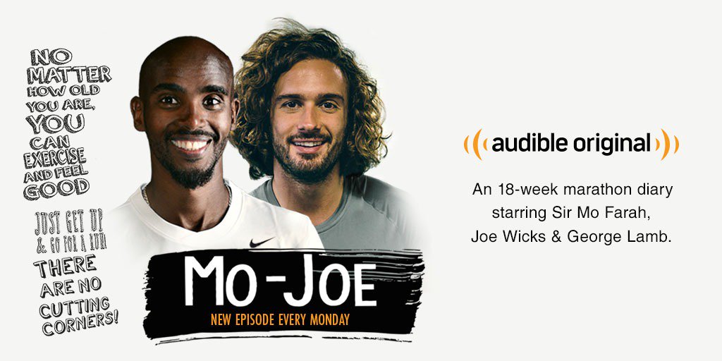 AthleticsWeekly's tweet photo. An 18-week marathon training diary. New episodes released every Monday.
Olympic champion Sir Mo Farah &amp; The Body Coach lend their advice, expertise and moral support to George Lamb as he trains for the 2018 Virgin Money London Marathon. #RunWithAudible https://t.co/fCSLBjbZCV #ad https://t.co/lRhu3w7CqR