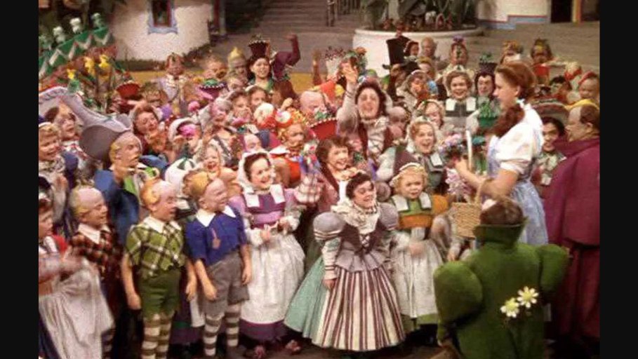 daveca10's tweet photo. @eesamhis2  the munchkins represent child labor and american workers enslaved by owners of factories because they worked for the wicked witch of the east and west. https://t.co/DDt0zhyfMn
