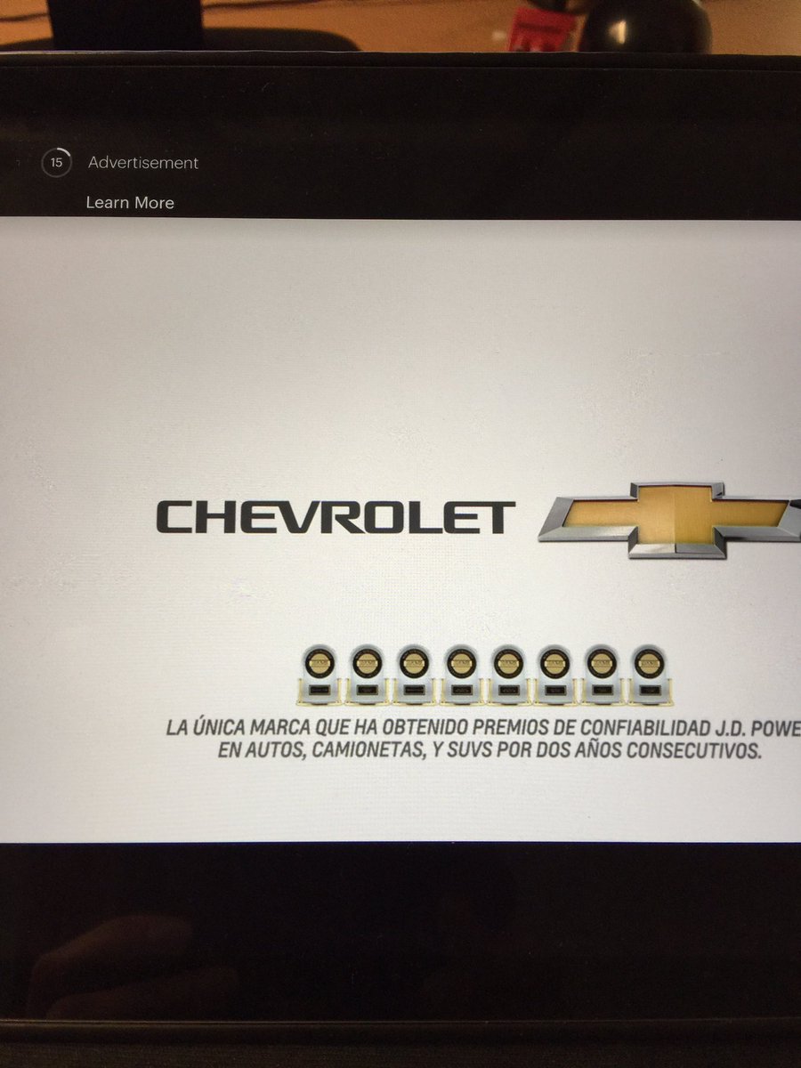 TSEd's tweet photo. @Chevrolet, if you're paying @hulu for #Hispanic targeting, ask for a refund. This #oldwhitelady is constantly targeted with your ad #adfail https://t.co/aY6IdRXNGx