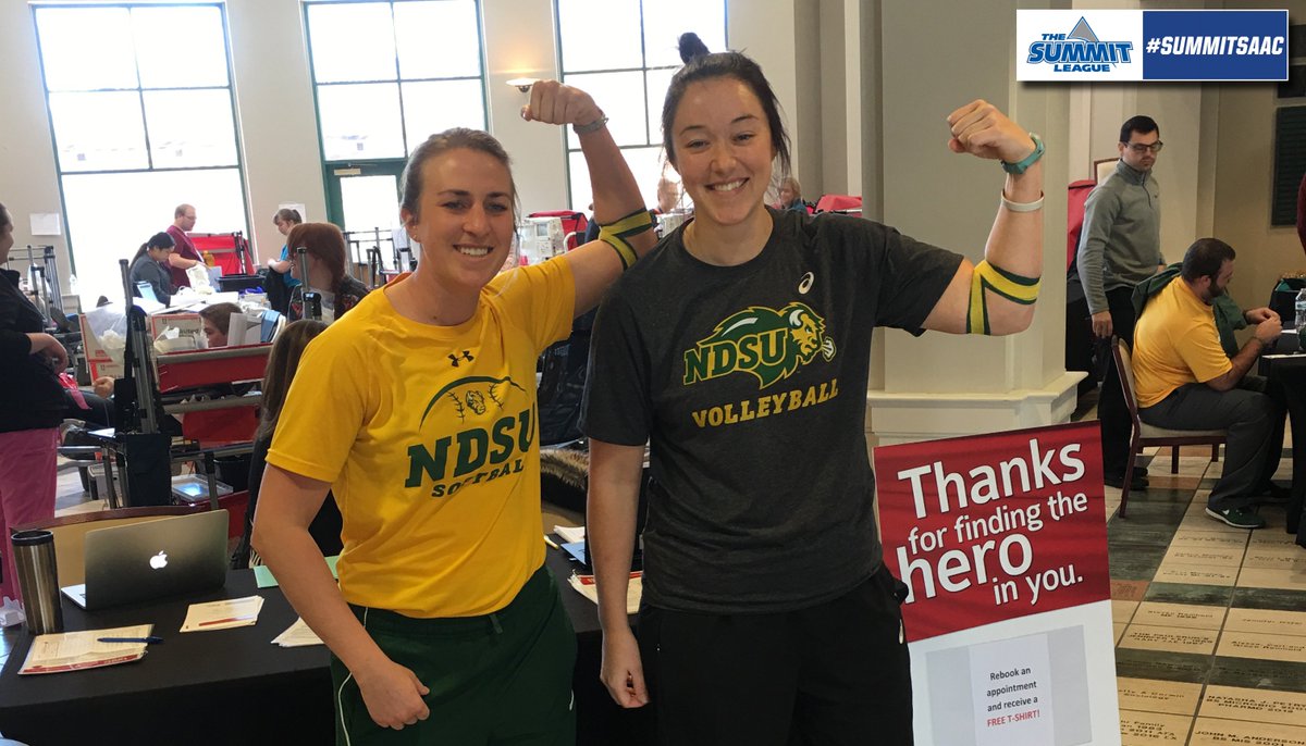 TheSummitLeague's tweet photo. #ICYMI @NDSUathletics & @NDSUsaac hosted a blood drive last week which collected 226 units from 150+ donors. ๐โค๏ธ
Nearly 100 first time volunteers were on hand to assist in the drive!! #SummitSAAC https://t.co/FxSVHUEroK