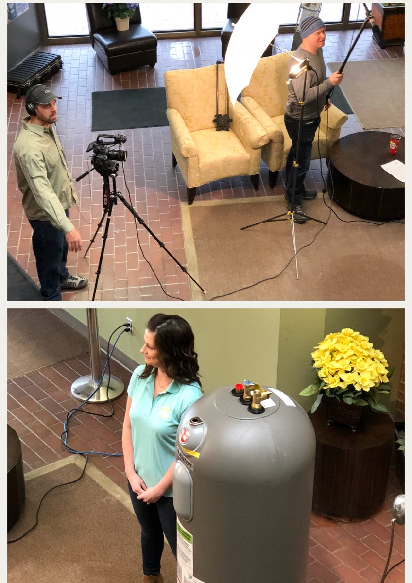 ptbo_utilities's tweet photo. Today @BirchbarkMedia is filming our new commercial on electric water heater rentals. For more information on rentals please visit our website https://t.co/ywYOCyjnvj  (a reminder that we do not sell door-to-door &amp; are not affiliated with companies that do).-SL https://t.co/PGBuXpQGxt