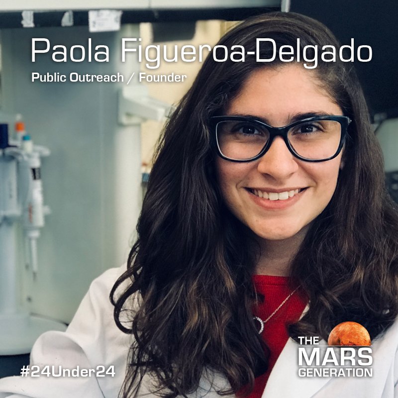 NAICobservatory's tweet image. @TheMarsGen honored former @AOSpaceAcademy student and TA, Paola Figueroa-Delgado, as one of the brightest students and young people who are positioned to shape our future for the better. themarsgeneration.org/24-under-24-20…