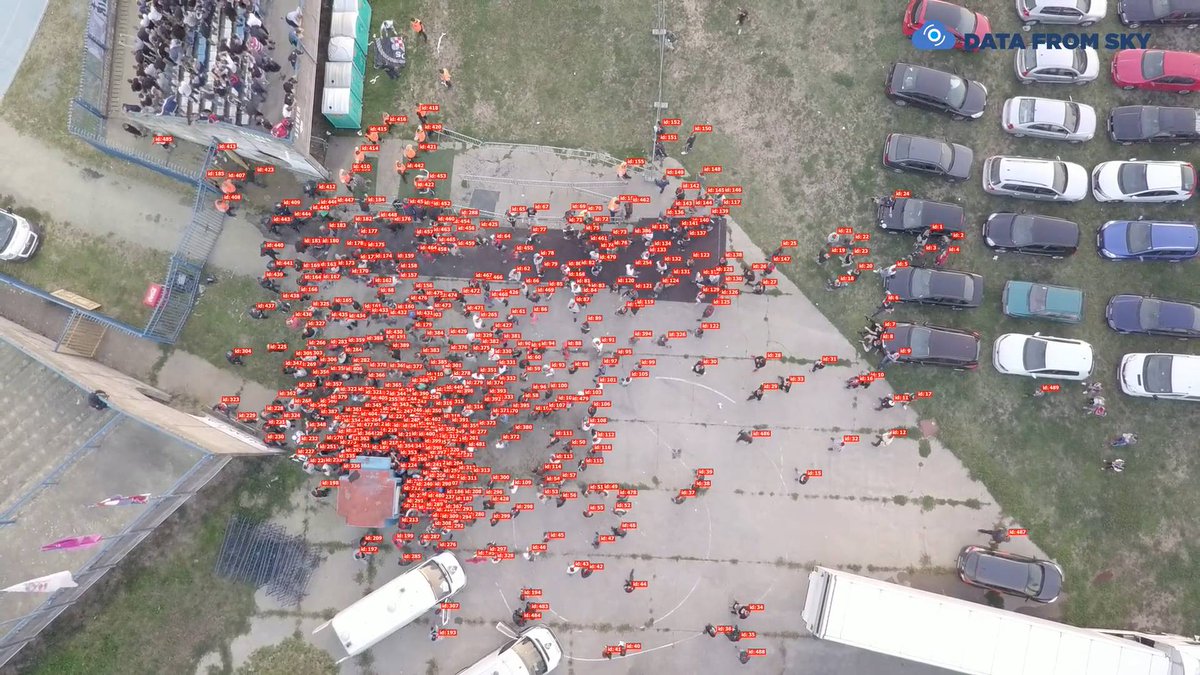 DataFromSky's tweet photo. Take a look what is our #datafromsky #software capable of! We can detect and track #individuals even in a very crowded environment! Visit 👉 https://t.co/8qIvsFNsgq too see the #video https://t.co/ObaIaTAdCs