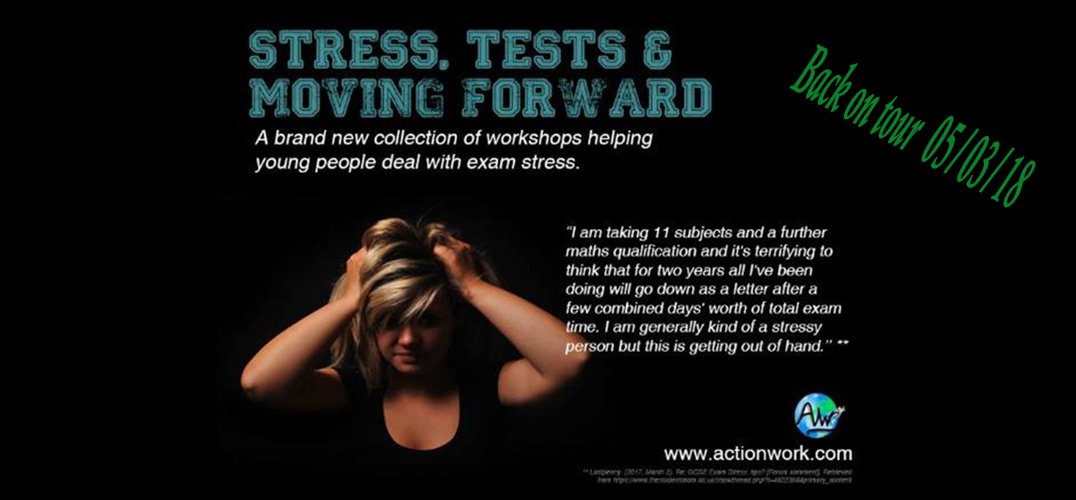 ActionworkPromo's tweet image. Stressing out about exams? Our workshops help young people deal with the pressures of exams. 
Available to #Schools #College #University perfect for anyone taking #SATS #GCSE #ALevel or Uni exams.
#MentalHealth #Exams #Theatre #Creative
@HallGreenSch @AvenuePrimaryUK @gmatschool
