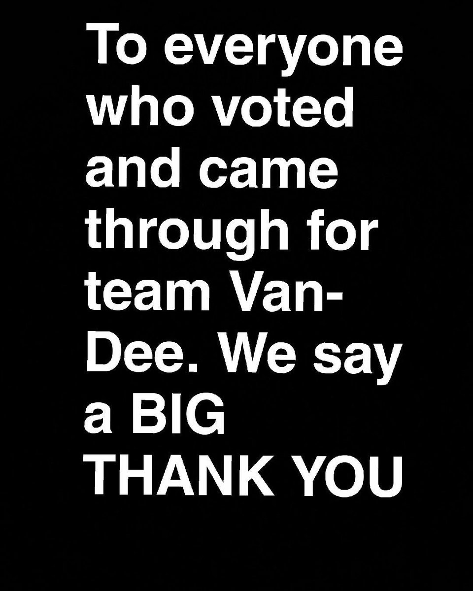 DeeOneTV's tweet photo. We thank you for voting #teamVanDee #bbnaija https://t.co/BkwrTMdb84