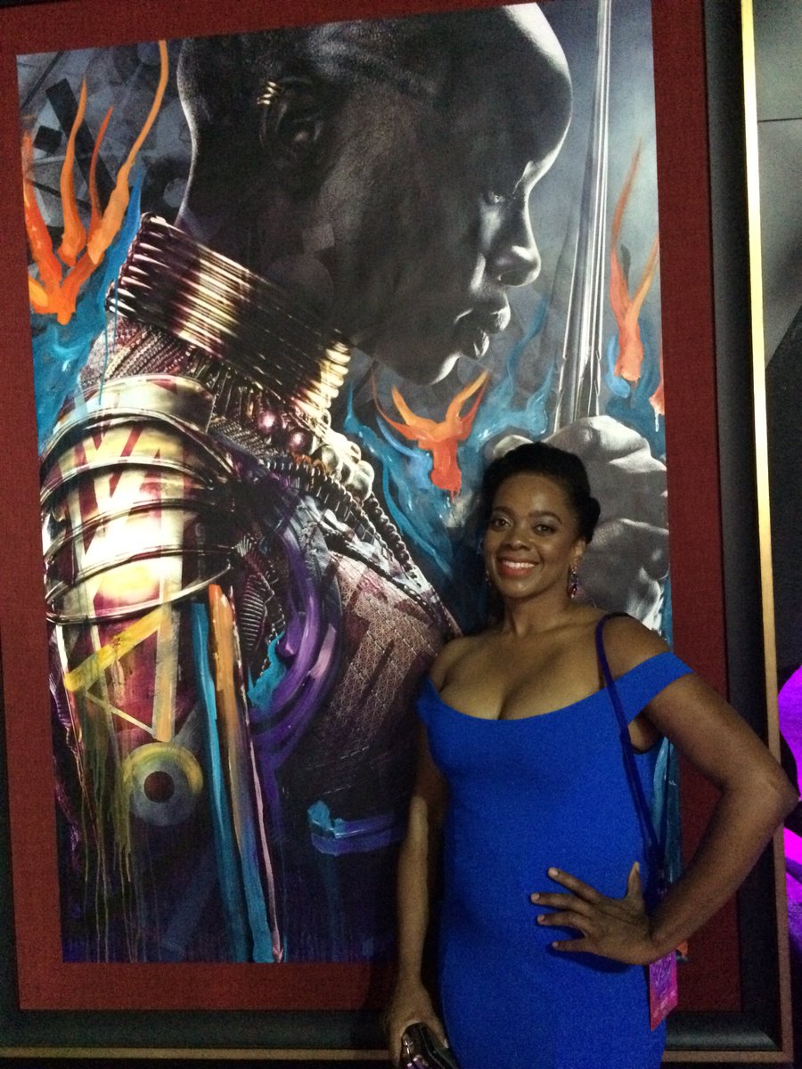 _BrokenCeiling's tweet photo. TBT to @KaranKendrick and @AdamDavisFilm rocking the #BlackPanther premiere. Not that you need a reminder, but make sure you see the film this weekend! https://t.co/MFhaWPr4U1