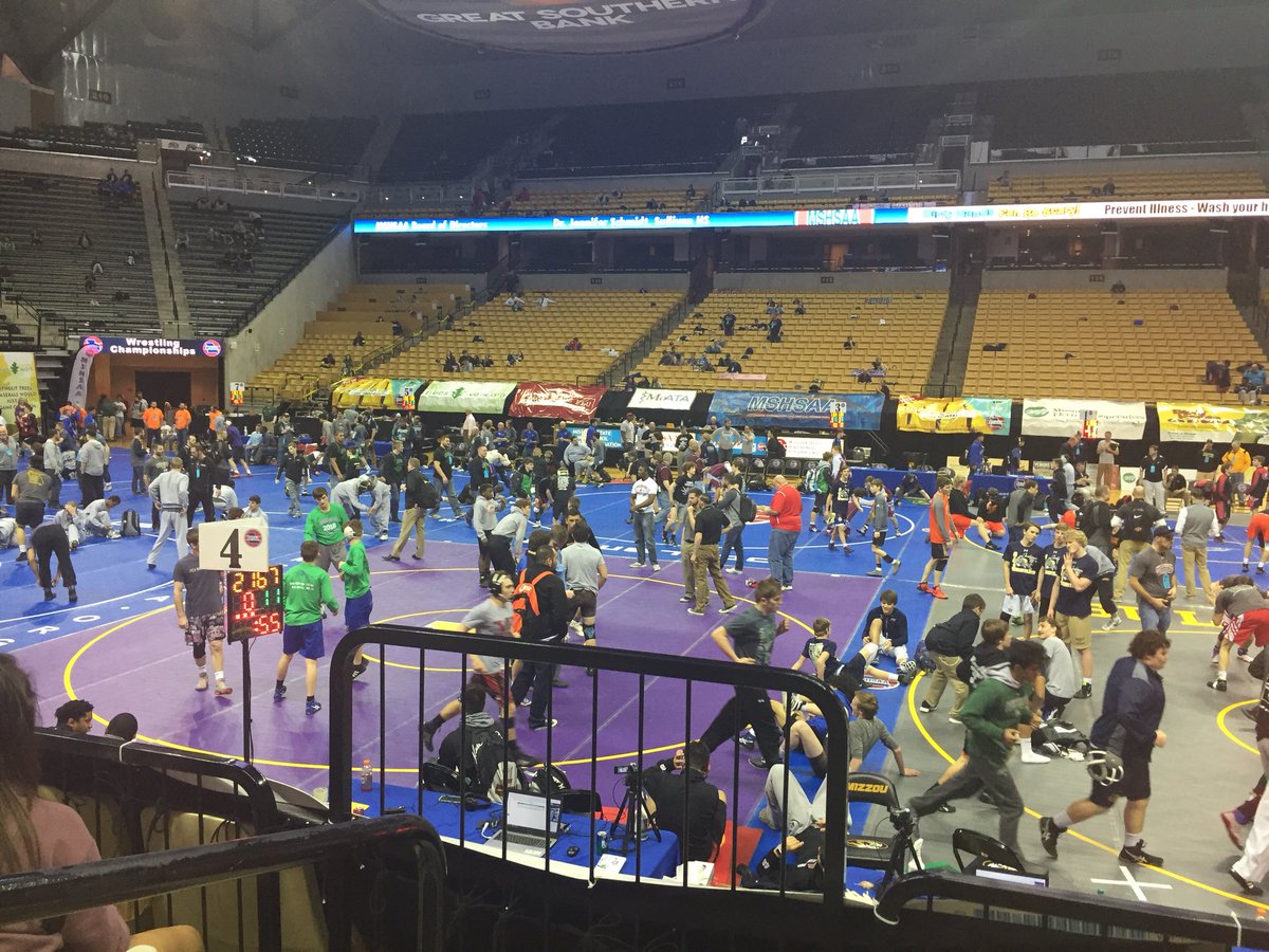 CCPwrestle's tweet photo. Almost time to go to battle here at state. Go get ‘em Sam and Danny! @WeAreChaminade @CCPAthletics https://t.co/JjPMdONZsS