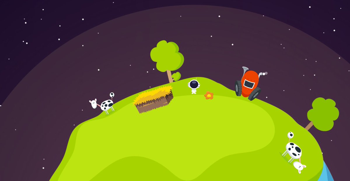 SneakyDevTeam's tweet photo. Working on cow's planet, the flower make it beautiful 🌻🐮 #gamedev #indiedev #indiegame https://t.co/HcQdJUPLjn