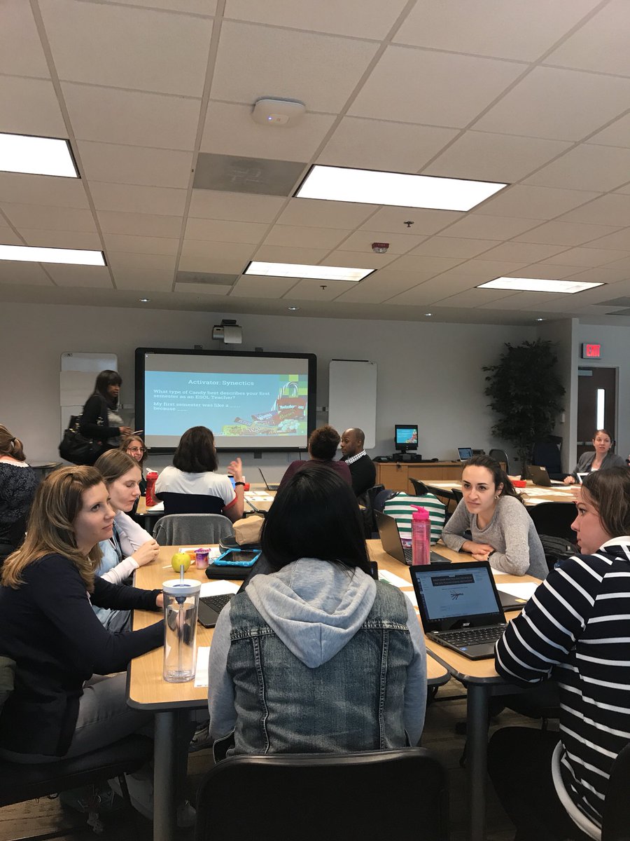 Third session of the 1st year ESOL cohort meeting! Synectics Activator. ESOL teachers prompt: what type of candy best describes your first semester as an ESOL teacher? @EICESOL