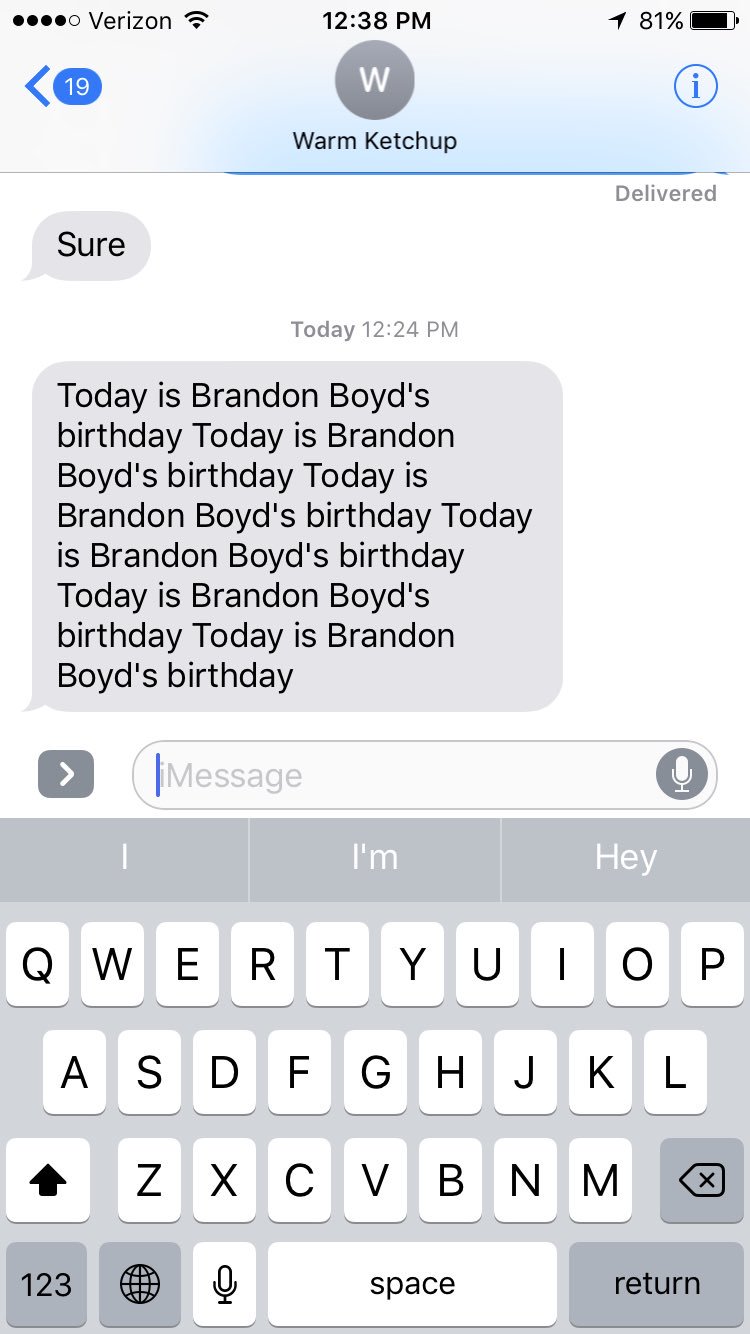 Happy birthday Brandon Boyd 